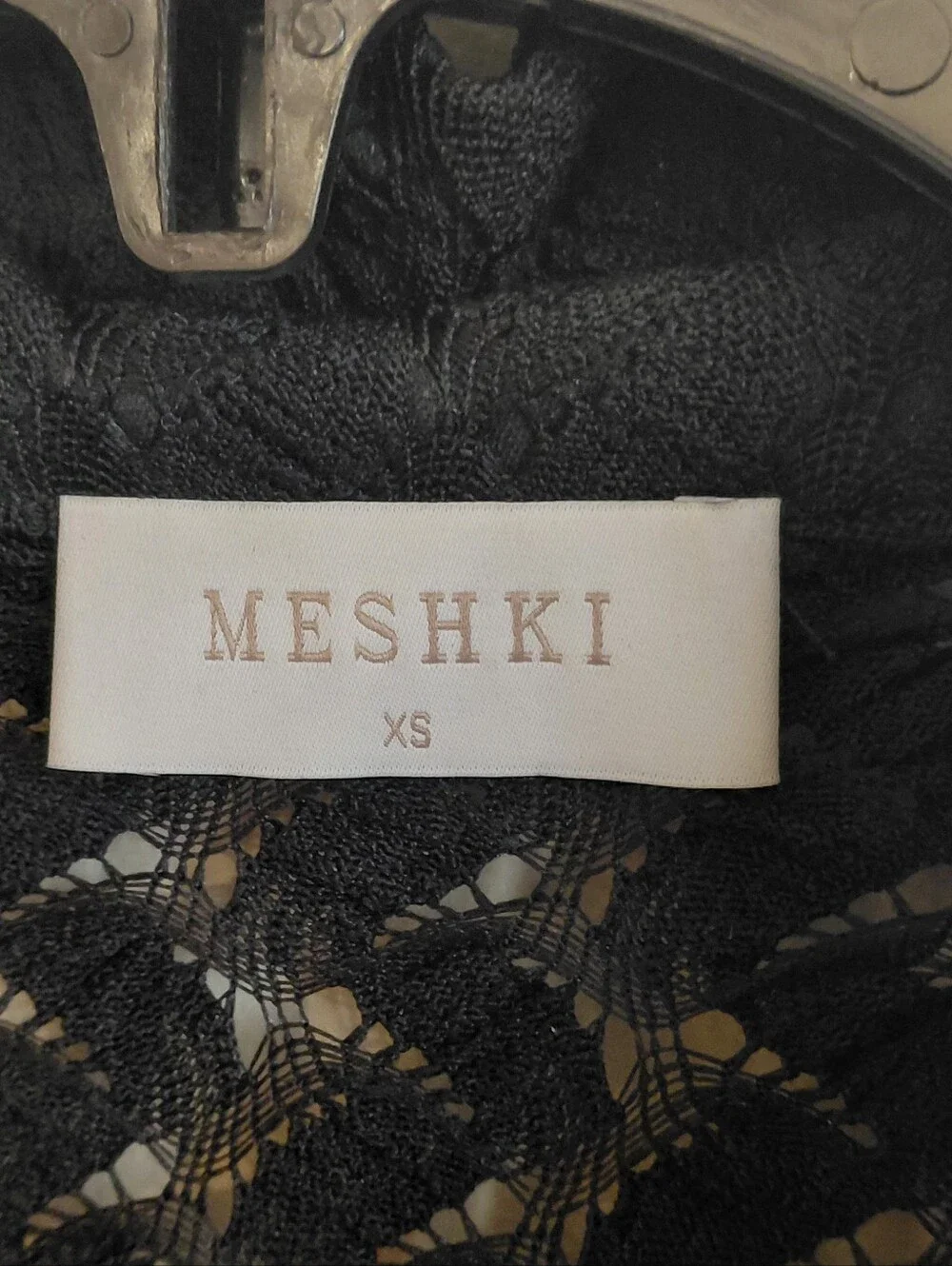 Meshki Long Flared Sleeve Long Lace Dress XS